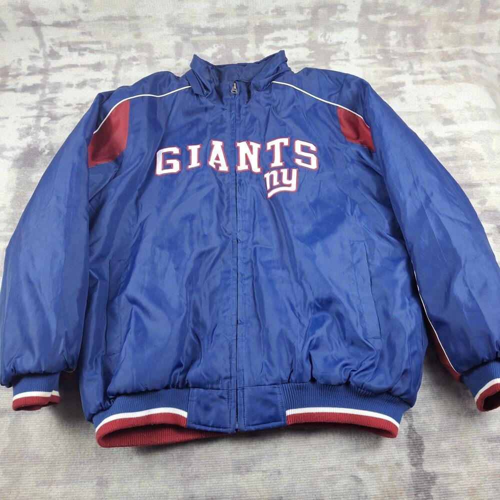 Vintage NY Giants G-III Jacket Mens XL Full Zip Puffer Coat No Hood